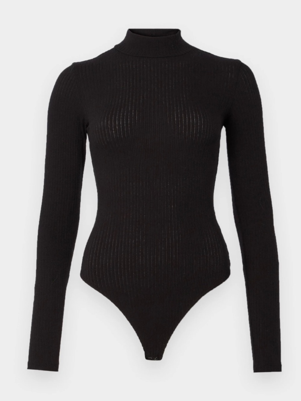 American Eagle Black Mockneck Ribbed Bodysuit Long Sleeve Size L NWT